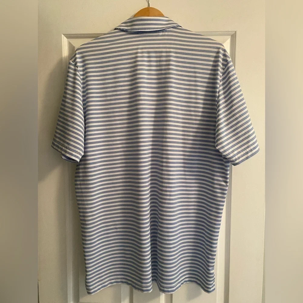 Adidas Men’s Striped Performance Golf Polo Size L